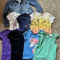 Girls Tops and Jean Jacket Lot - Size Medium
