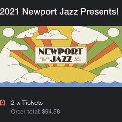  x2 Newport Jazz Festival Student Tickets July 31st 