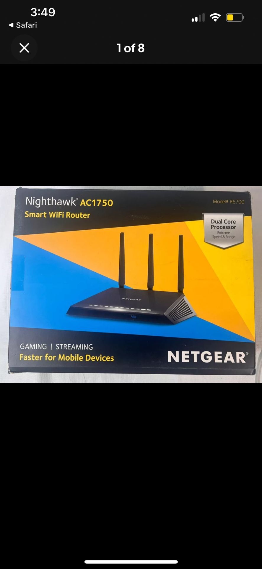Netgear Nighthawk Ac1750 r6700 WiFi Router