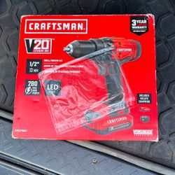 New Craftsman Power Drill With Battery and Charger