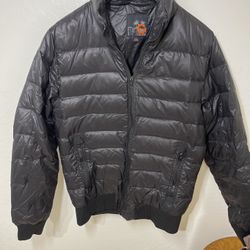 Quilted bomber jacket in black