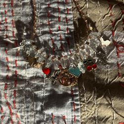 Crystal Glass/charm Necklace Unique