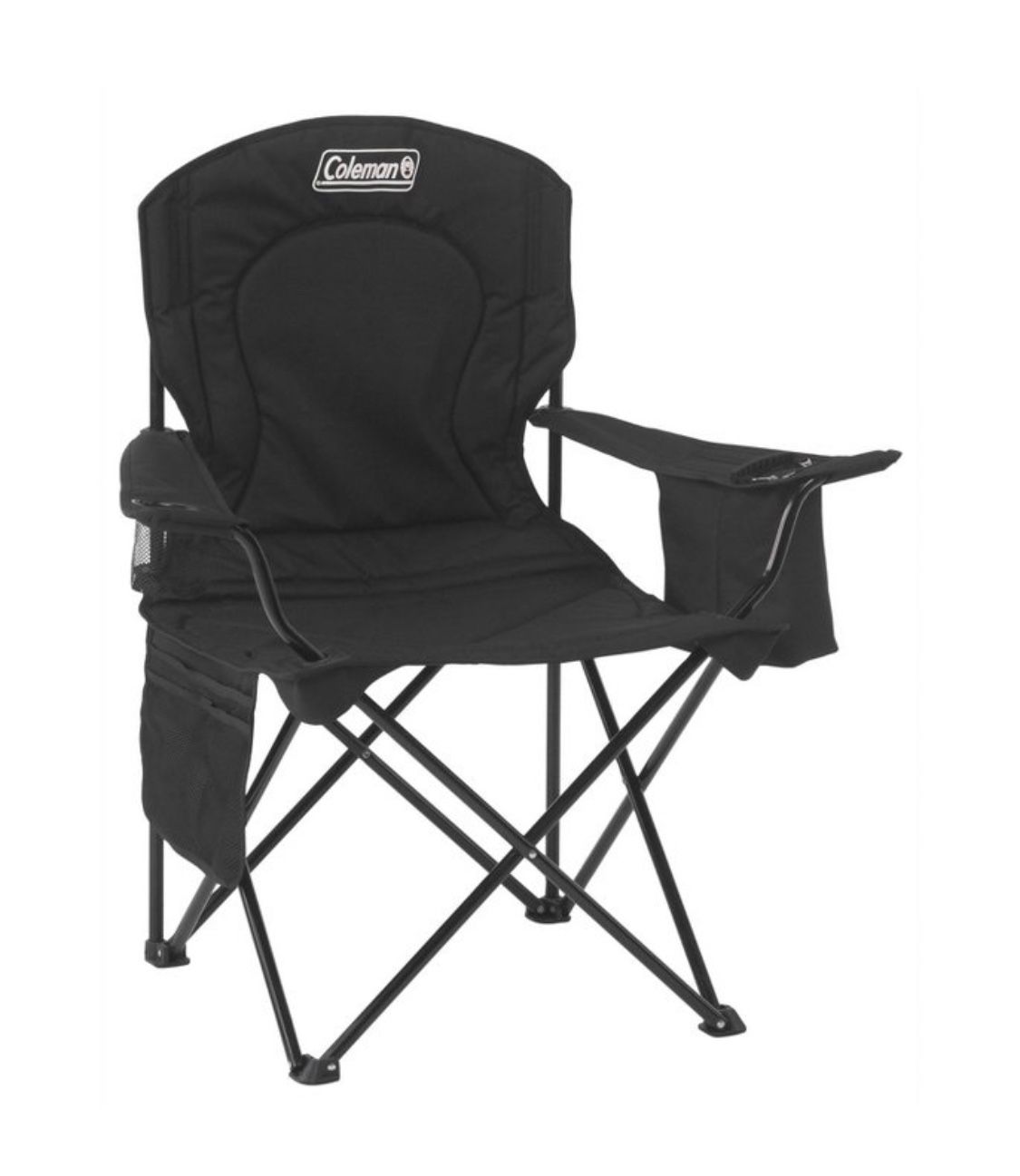 Coleman Quad Portable Camping Chair with Built-In Cooler - Black