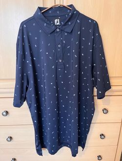 Footjoy Doodle Print Polo, Indian Summer, XXL