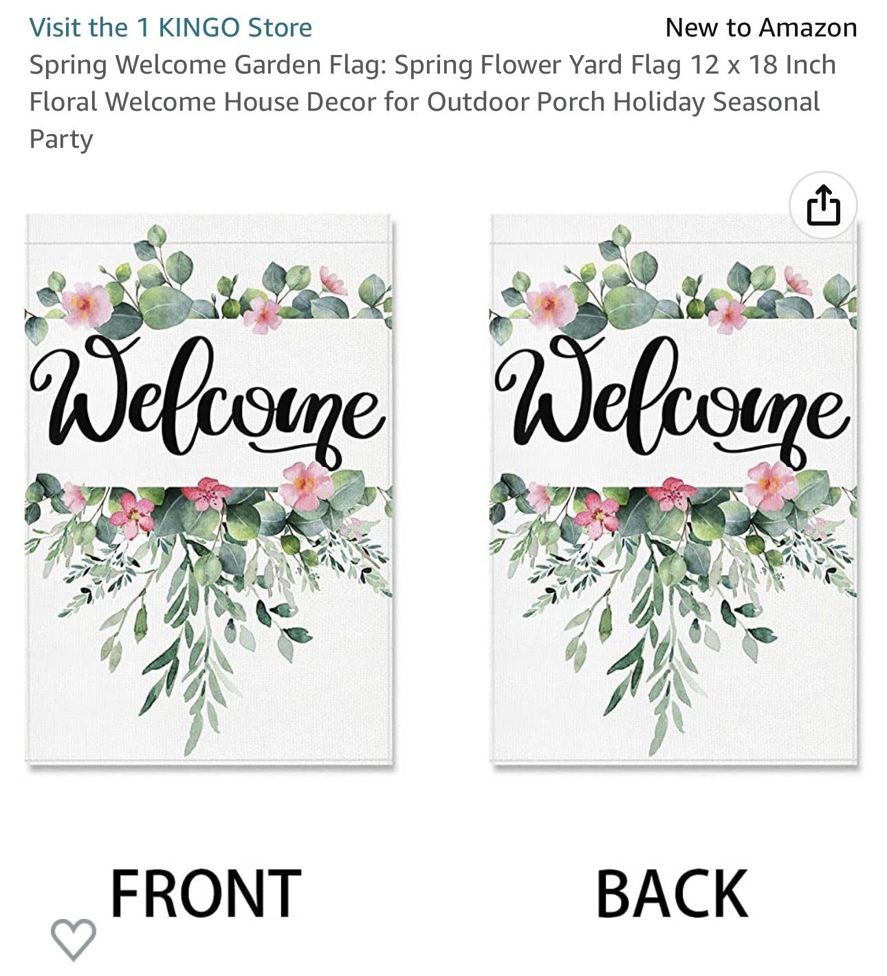 Spring Welcome Garden Flag: Spring Flower Yard Flag 12 x 18 Inch Floral Welcome House Decor for Outdoor Porch Holiday Seasonal Party