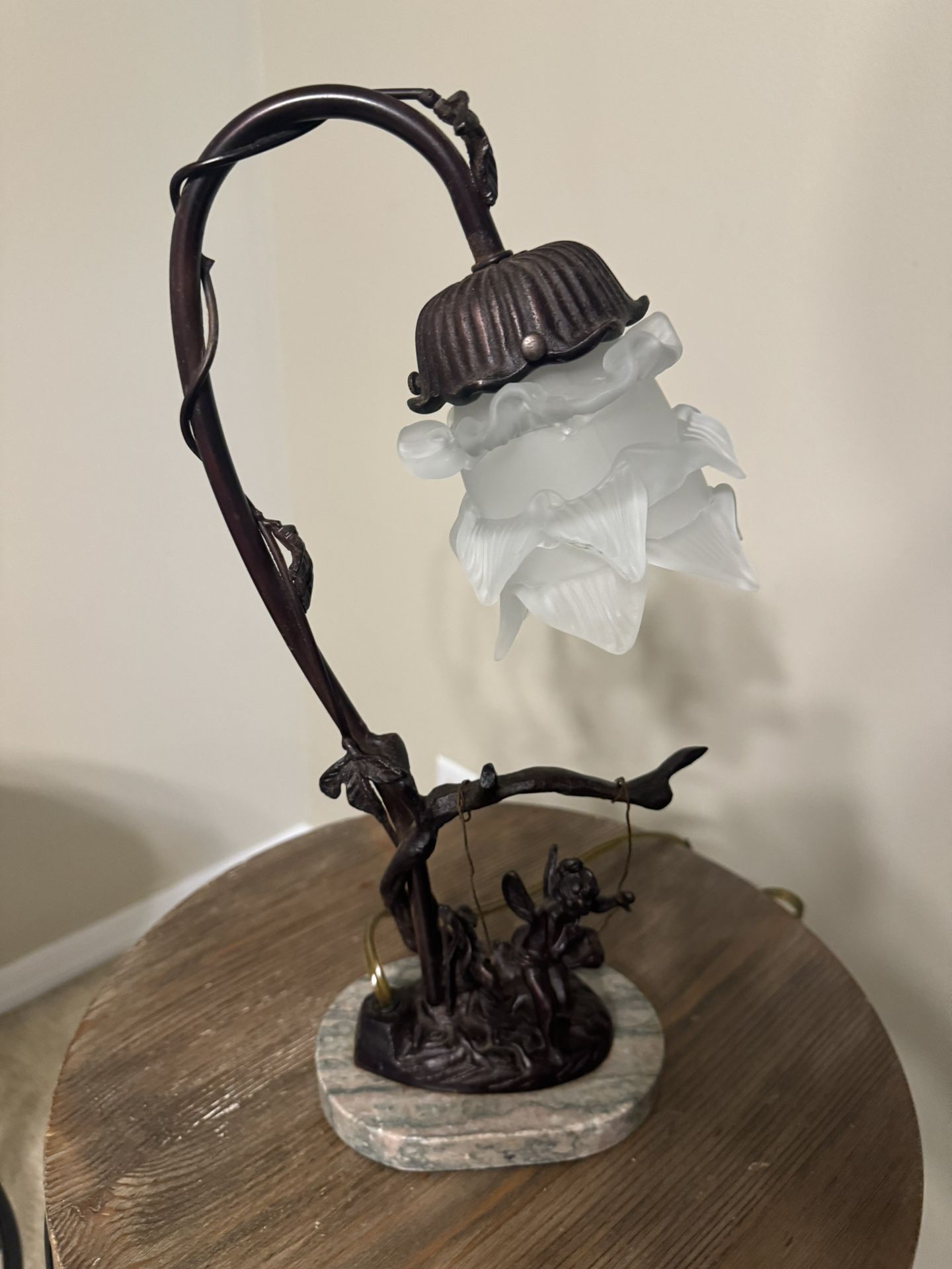 Vintage Fairy On Swing Lamp