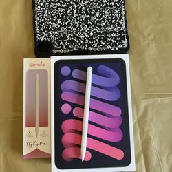 Apple iPad Mini 7th Generation (2024 Newest / A17 Pro) 128GB WiFi + Cellular 5G Unlocked with pen & case 