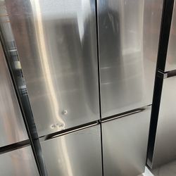 Stainless Steel 23 Cu. Ft. Counter Depth 4-Door French Door Refrigerator 