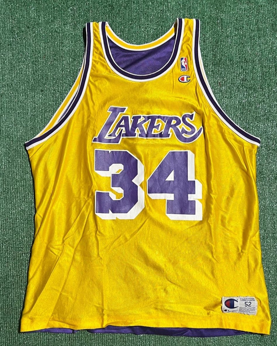 Champion Lakers Shaq Reversible Jersey Sz 52/ 2XL