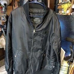 Rare Grizzly Griptape Dianond Supply Bomber Jacket XL 