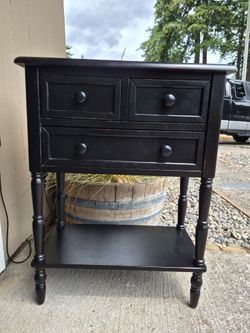 Gorgeous Small 3 Drawer Wood Table/Stand -Good/Shabby Condition!