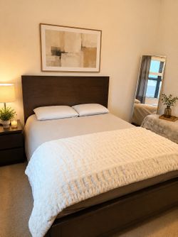 Modern Full sized dark wood bed frame