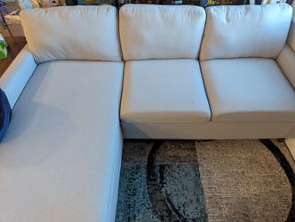 Sectional couch with storage.