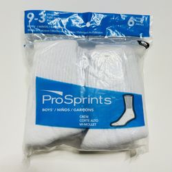 New ProSprints Boy 6 Pairs Socks Size M #A0001