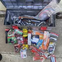 Box with Plumbing tools 