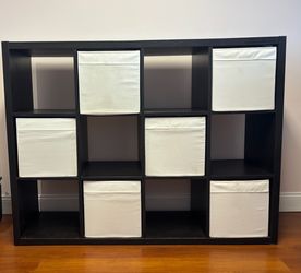 KALLAX shelf unit, black-brown