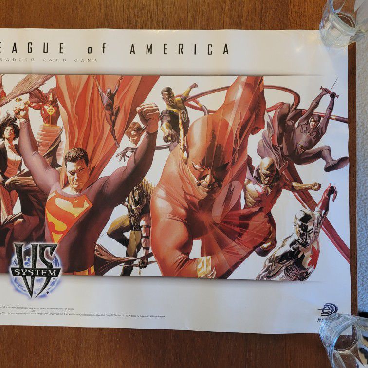 Justice League Of America Promo Poster DC Comics Superheros Upper Deck