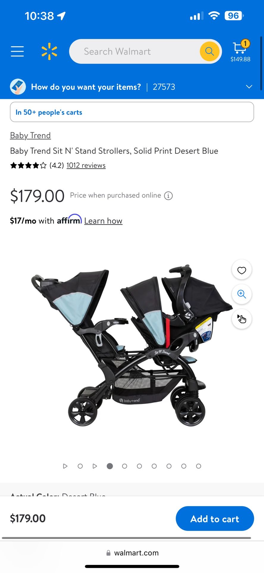 Baby Trend Sit N Stand Double Stroller