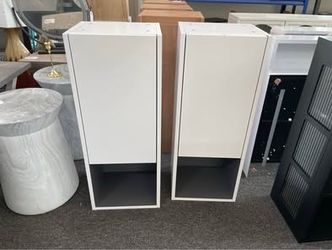 Assembled New Set of 2 Bathroom Modular Wall Cabinet Set 12" Depth Interchangeable Bathroom Storage