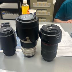 Three Canon Lenses For Sale