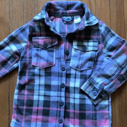 Extremely Me Girls' Plaid Fleece Shirt, Size 5/6