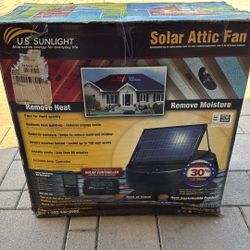 New U.S. Sunlight Solar Attic Fan – 1550 Sq Ft – Model 1012TRS/HW”
