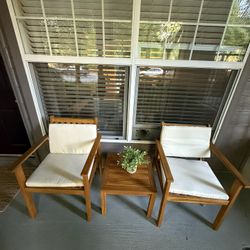 Patio Said Two Chairs One Table