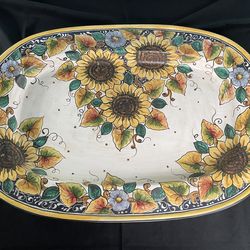 Beautiful  Extra Large   Platter Made In Italy (Signed )