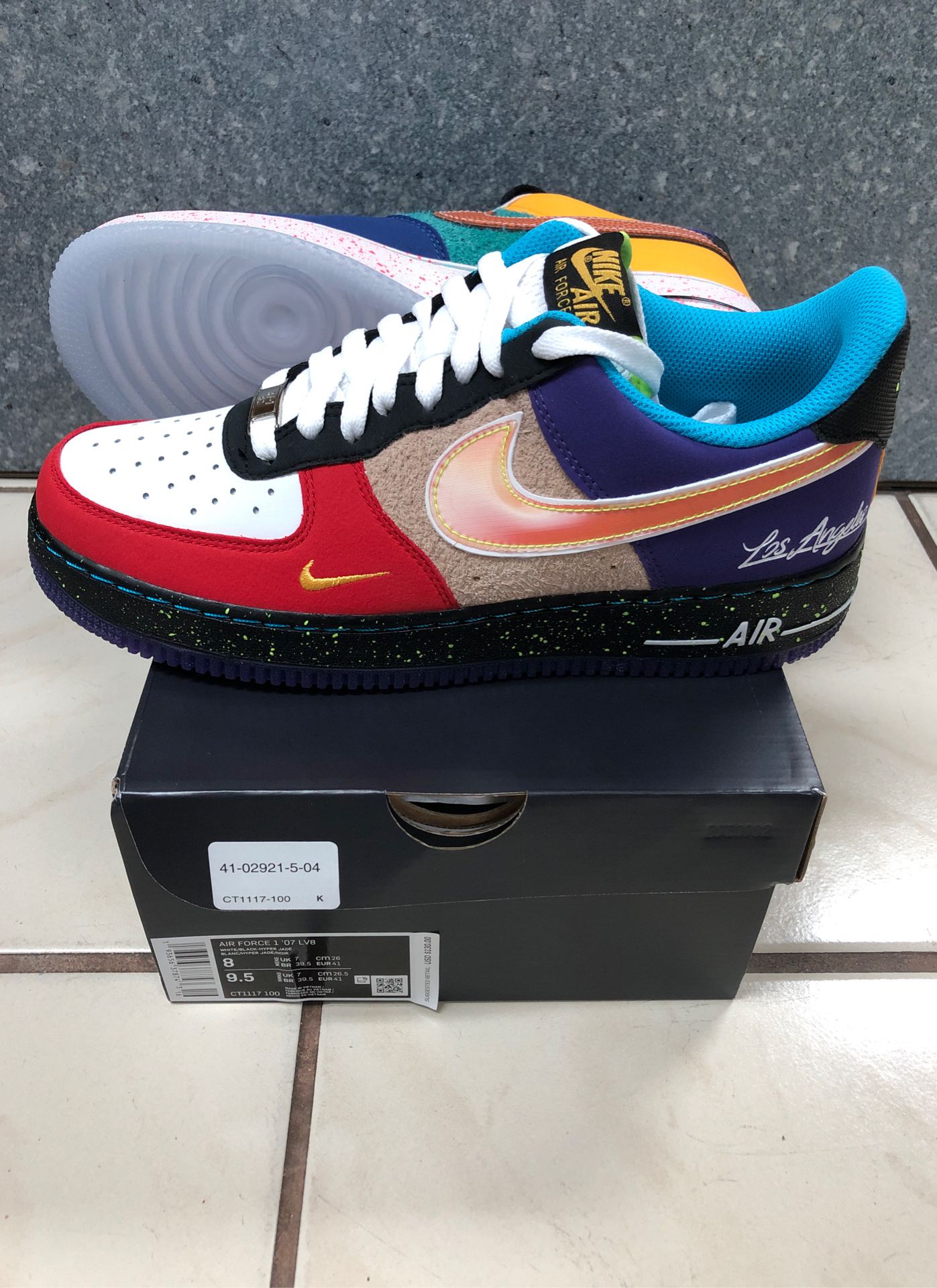 Nike Air Force 1 '07 Lv8 What The La (ct1117 100) 9.5