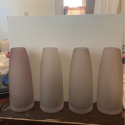 Set Of 4 Glass Vases 