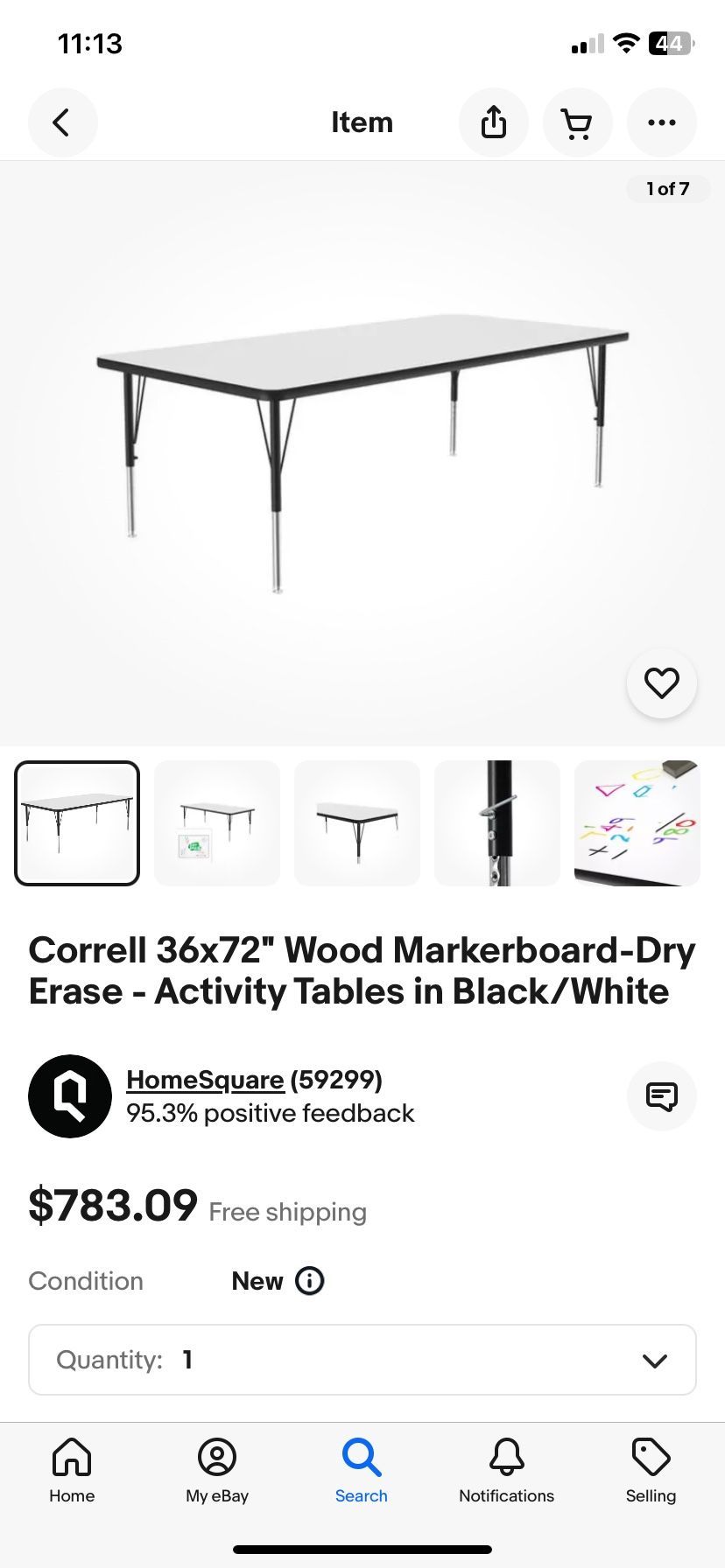 Dry Erase Activity Table