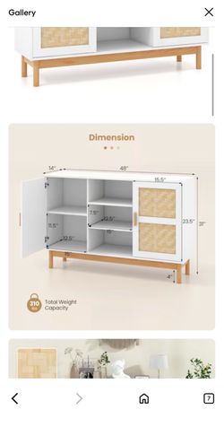 New white buffet cabinet