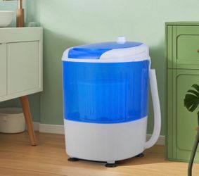 5.5lbs Portable Mini Compact Washing Machine Electric Laundry Spin Washer Dryer Blue