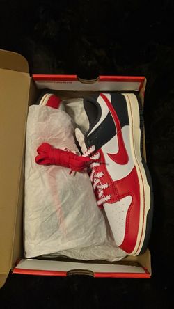 Nike Dunk Low Red White Navy Sneakers size  10 men’s