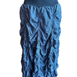 NWOT Surrealist Long Draped Stretching Skirt Dk. Blue Size M (2)