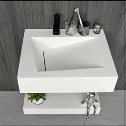 Floating vanity sink
