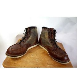 Red Wing Shoes xBrooks Brothers Mens 12D 4553 Tartan Copper  Leather Upper Boots

