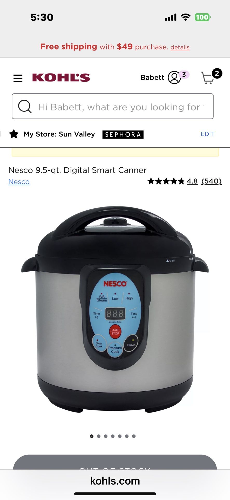 NESCO NPC Smart Electric Pressure Cooker and Canner,