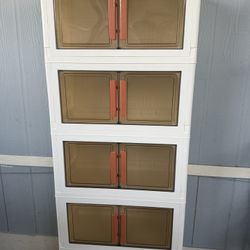 5 Tier Plastic Storage Bins with Lid, Stackable