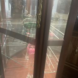 Wood Curio Cabinet