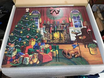 NEW!!! Traditional Wooden Door Advent Calendar Christmas Morning Fireside