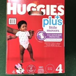 Huggies Little Movers Plus Size 4/180 Diapers 