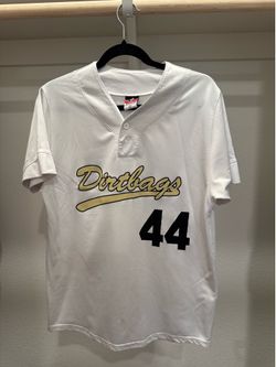Dirtbags #44 White Baseball Jersey