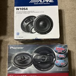 4-way Pioneer Speakers and 10" Alpine Sub