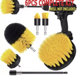 Drill Brush Set of 6 – Power Scrubber for Bathroom & Tile Cleaning