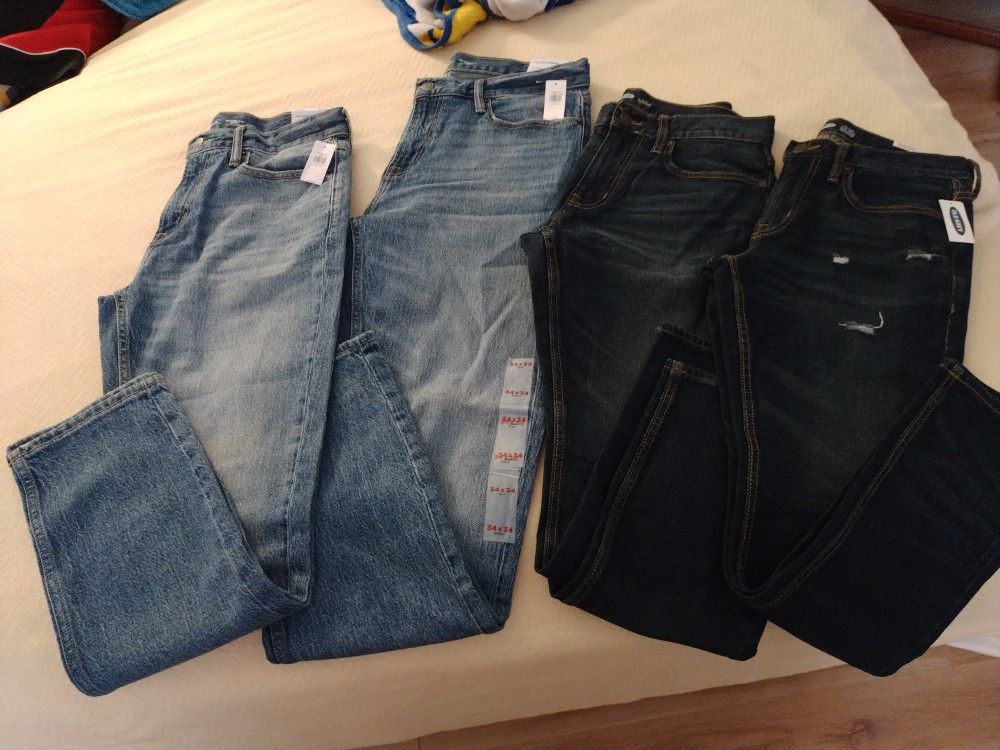 Brand New Never Worn Guys Old Navy Jeans Sizes Vary, 29/30 32/30 30/30 34/34