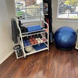 Gym Set With Weights And Extra Large Yoga Mat