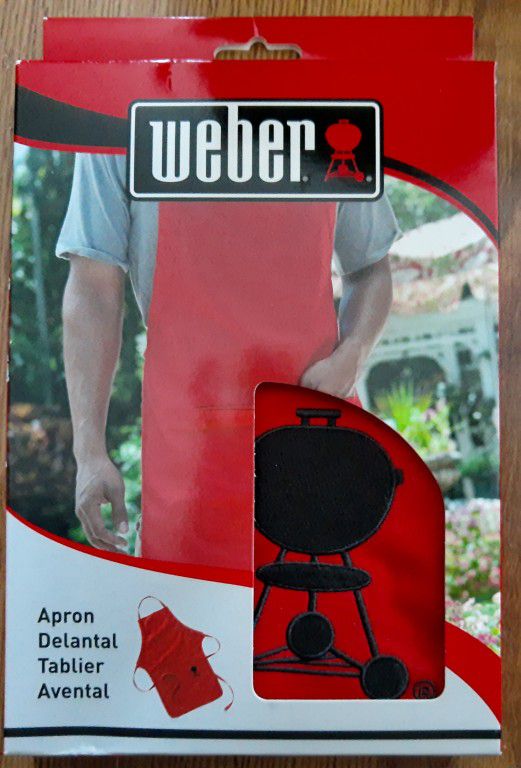 Weber. BBQ. Grill. Apron. New. Sealed. New In Box.