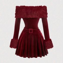 Burgundy Mini Dress 