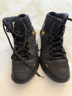 Under Armour Curry 1 Black and Gold Basketball Shoes